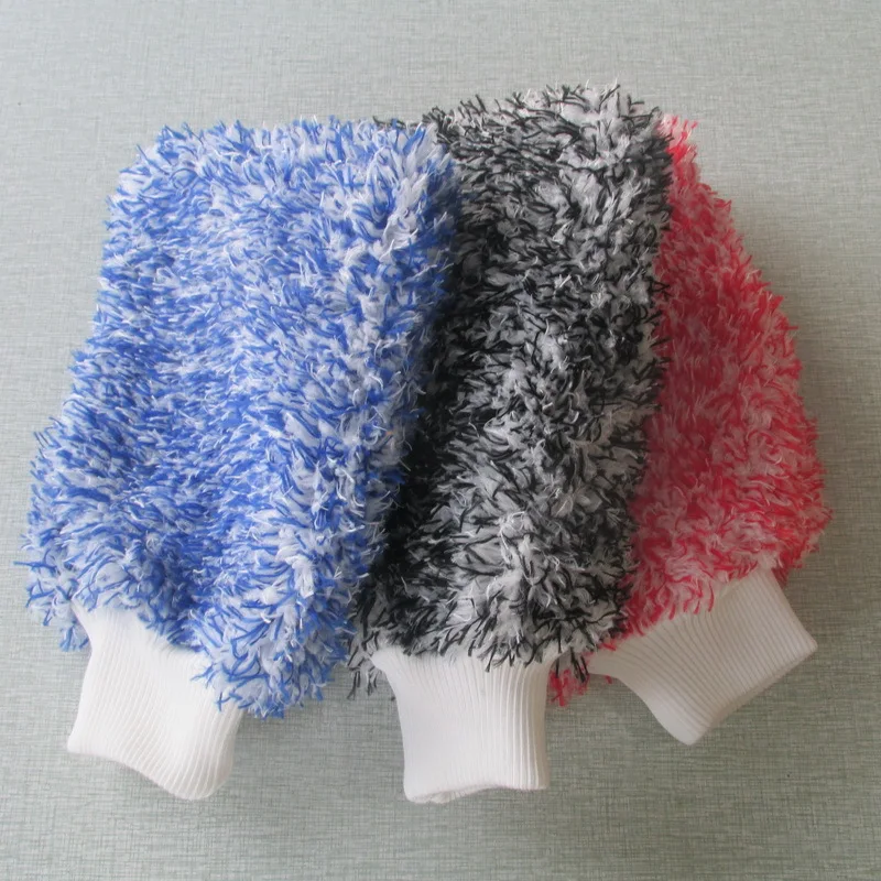 

Car Wash Gloves Cleaning Brushes Polishing Mitt Brush Super Clean Wool Car Wash Glove Work Gloves Brush Car Motorcycle Washer