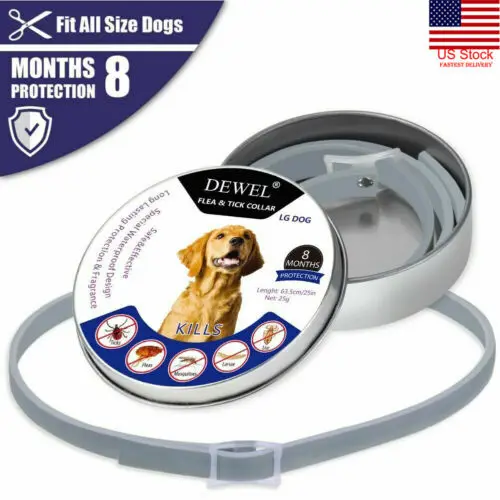 

US All Natural New Animal Health 8Month Flea & Tick Prevention Collar for Dogs