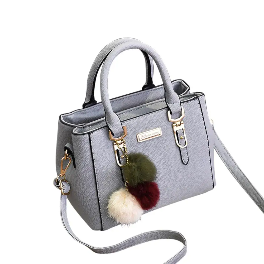 

banabanma Women Fashion Hairball Ornaments Shoulder Bag