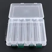 Двухсторонний 5+ 5 отсеков высокопрочный прозрачный пластиковый контейнер для рыбалки
