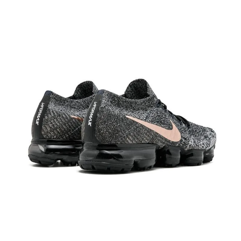 Nike AIR VAPORMAX FLYKNIT Breathable Men's Original Running Shoes Dark Grey Non-slip Outdoor Sports Sneakers #849558-010 Nike AIR VAPORMAX FLYKNIT Breathable Men's Original Running Shoes Dark Grey Non-slip Outdoor Sports Sneakers #849558-010