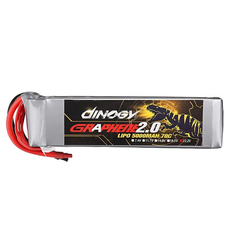 

1/2PCS DINOGY GRAPHENE 2.0 22.2V 5000mAh 70C 6S Lipo Battery for FPV RC Quadcopter Drone Models Spare Part DIY Accessories
