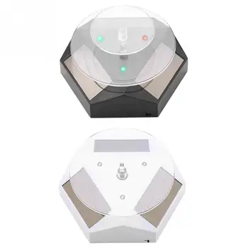 

New 360 Rotating Solar Power Showcase LED Light Jewelry Box Ring box Turntable Watch Phone Jewelry Ring Display Stand