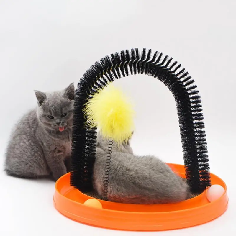 Pet Cat Dogs Когтеточка для кошек дерево самостоятельно щетка животных массажи при