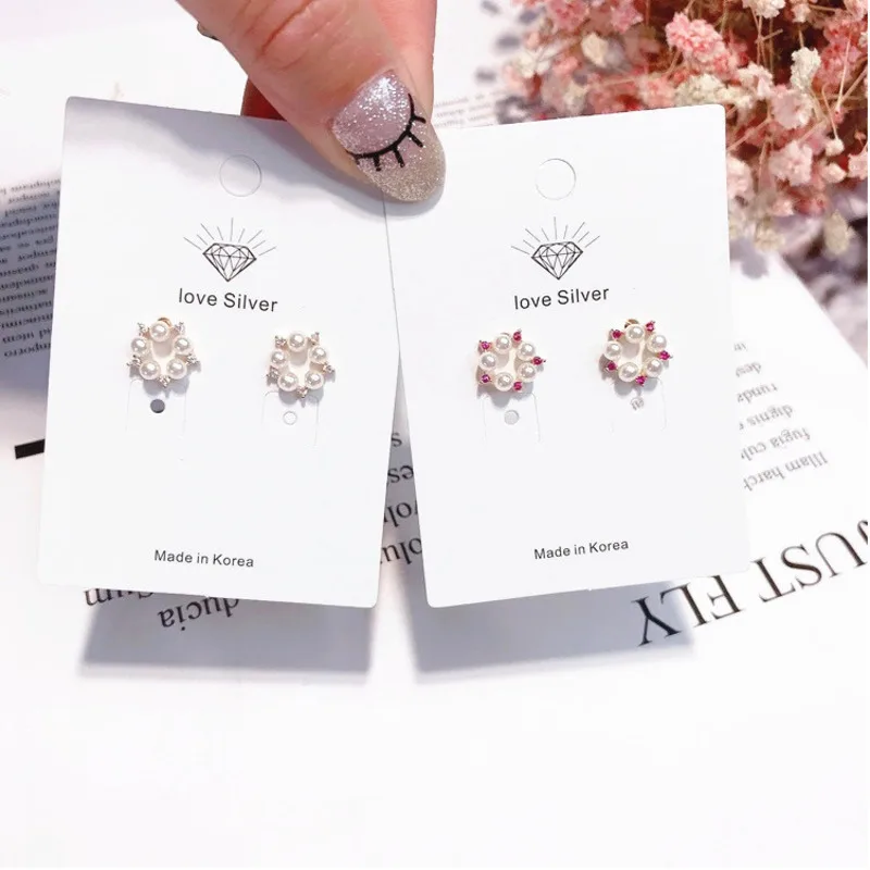 

2019 Metal Garland Floral Small Fresh Pink Charm Pendant Pearl Resin Flower Sweet And Lovely Earring Necklace Bracelet Jewelry