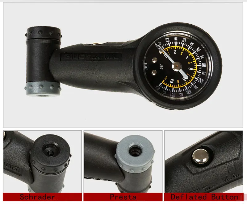 Гийо датчик давления для велосипедных шин макс. 160 PSI F/V A/V Воздушный Стол