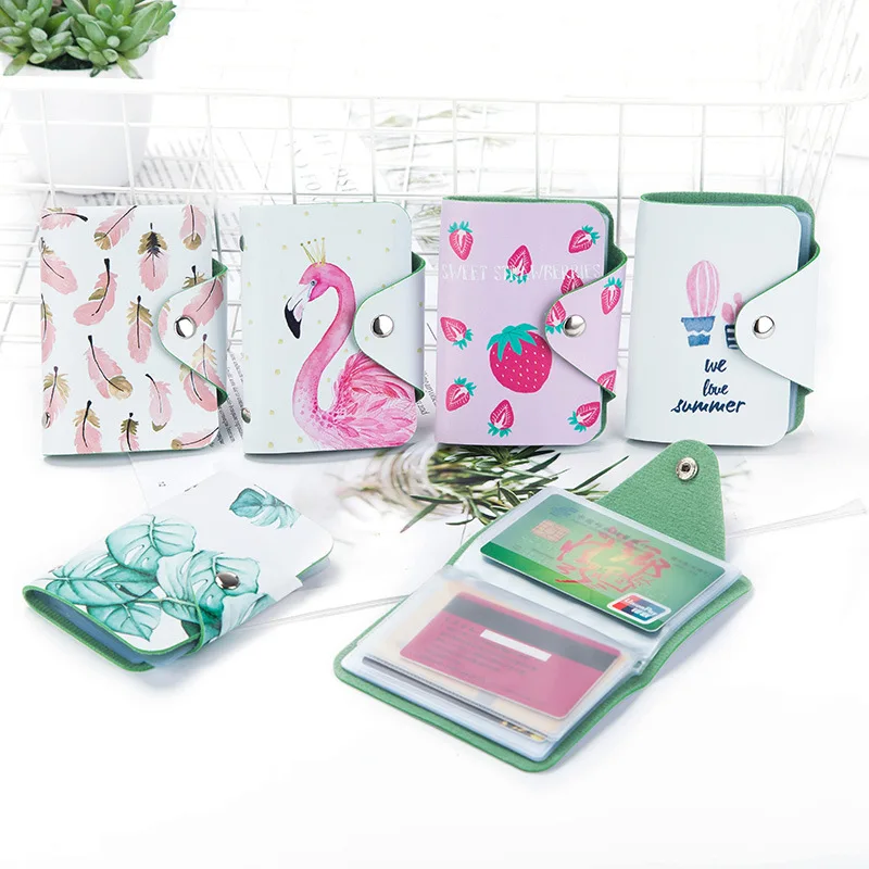 

Fresh Card Holder duo ka wei Large Capacity Student Card Anti-Degaussing Credit Card Holder Purse K