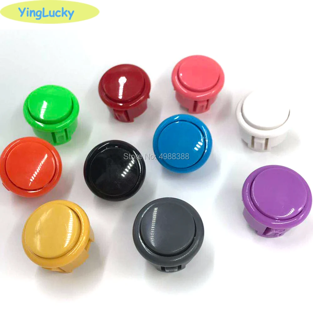

yinglucky sanwa 1pcs New OEM sanwa 30mm Push Buttons Replace For Arcade copy Sanwa Button Mame KOF Games Parts of 10 Colors