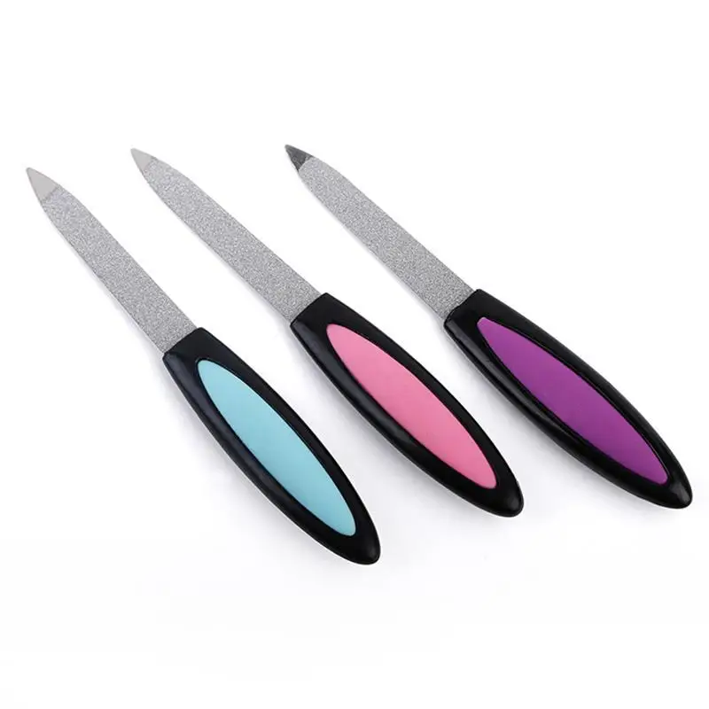 

Stainless Steel Nail Files Double Sided File Buffer For Precise Nail Shaping(Random Color)