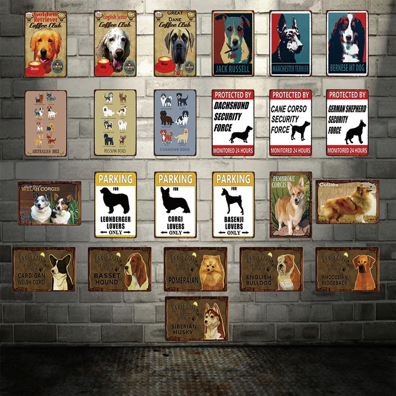 

[ Kelly66 ] Dog Every Day Is Better With A Husky Metal Sign Tin Poster Home Decor Bar Wall Art Painting 20*30 CM Size Dy58