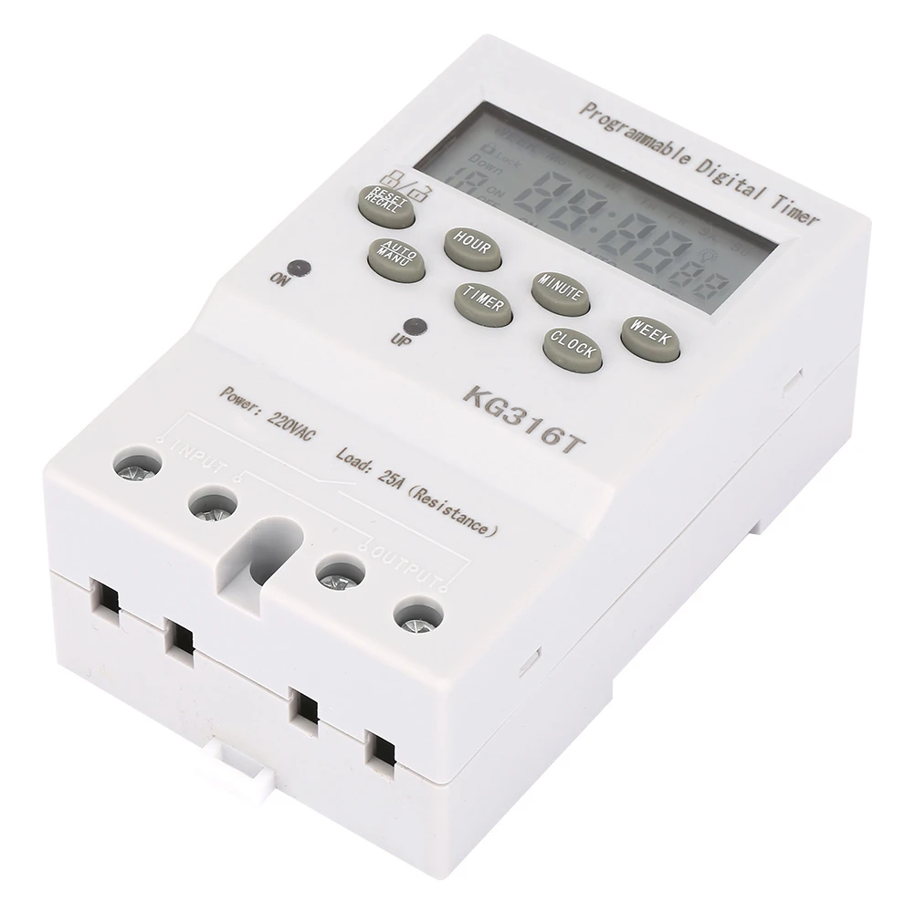 KG316T 220V микрокомпьютер переключатель управления временем программируемый
