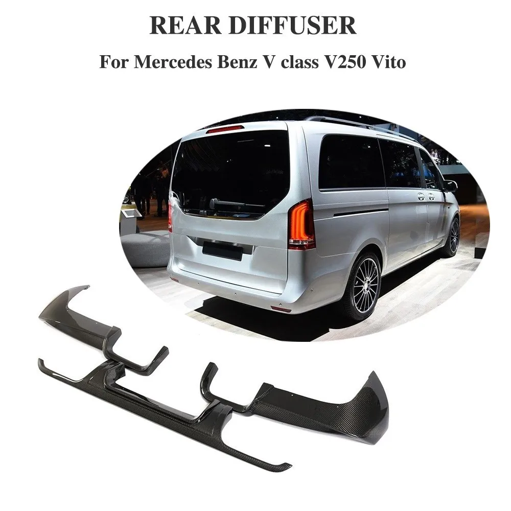 Диффузор для бампера Mercedes Benz V Class V250 Vito задний диффузор из углеродного волокна