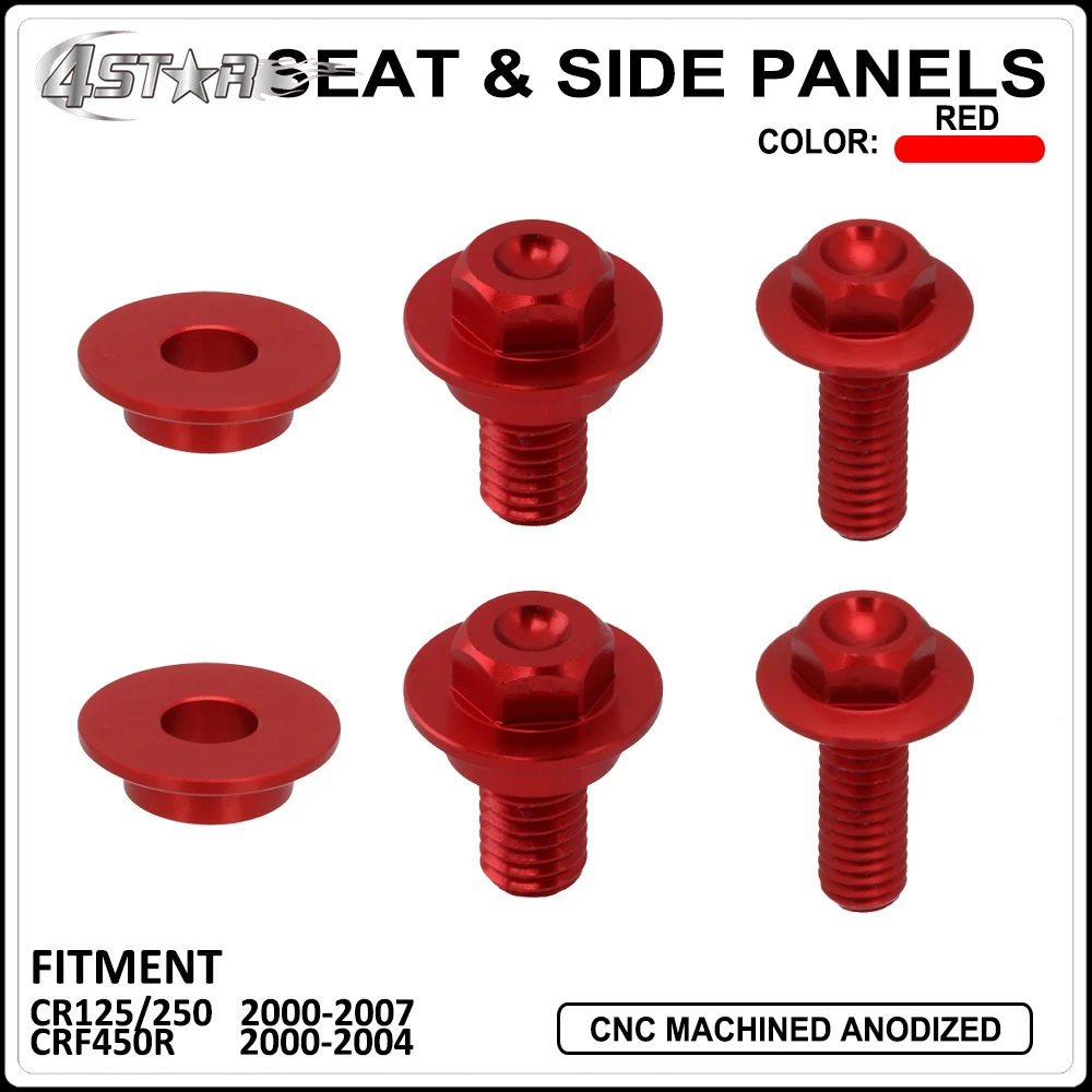 Мотоцикл CNC переднее заднее крыло радиатор кожух вилка охранники сиденья боковые панели Винт Набор для HONDA CR125 CR250 00-07 CRF450R 00-04