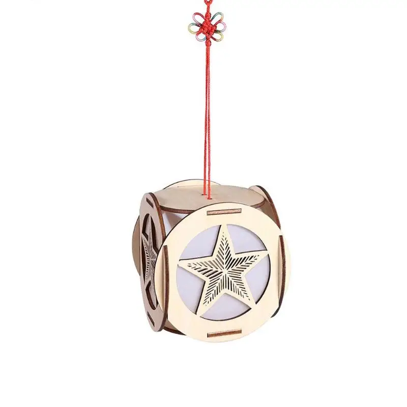 

Pentagon Chinese Knot Crafts Luminous DIY Lantern Rope Hanging Ornaments Led Luminous Cabins Pendant Table Cabins Pendant Decor