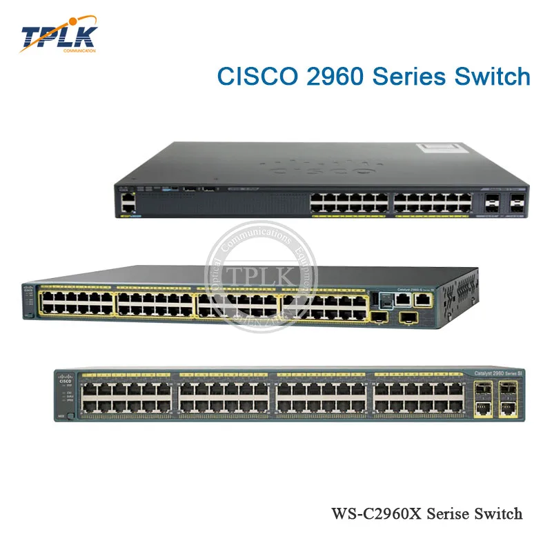 Высококачественный WS C2960X 24TS L коммутатор с 24 портами гигабитный ethernet