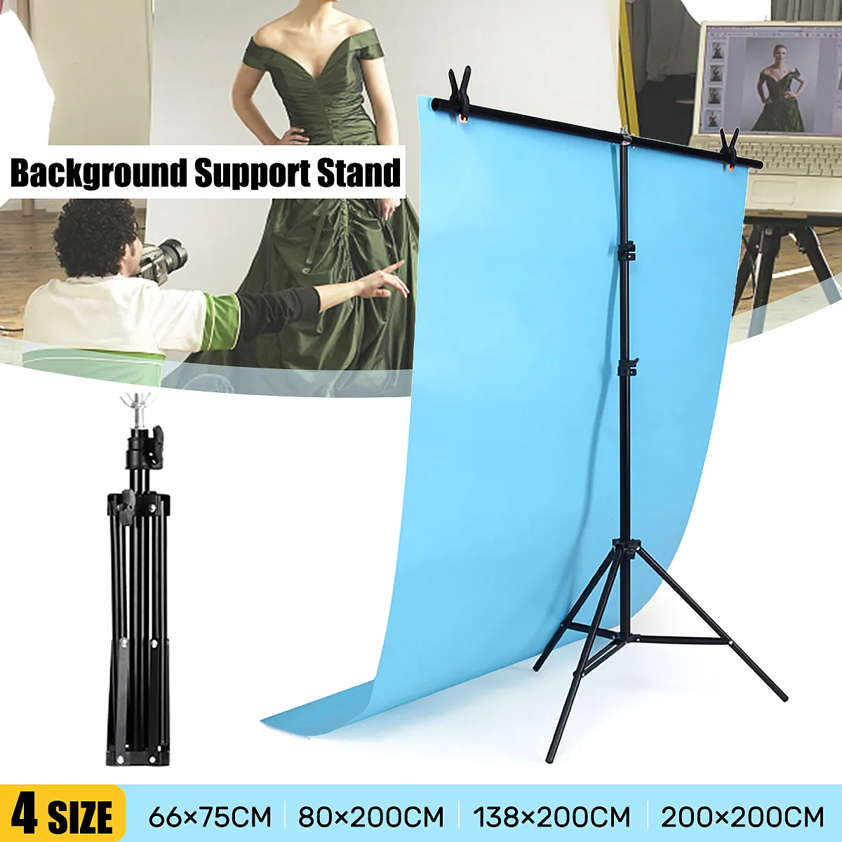 Newest 4 Sizes T type Adjustable Background Frame Support Stand Metal
