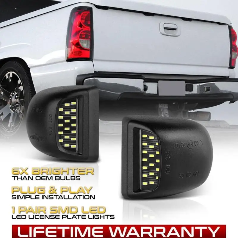 Пара 3 W 6000K для Chevy Silverado Avalanche SMD светодиодные лампы номерного знака Набор ламп ABS +
