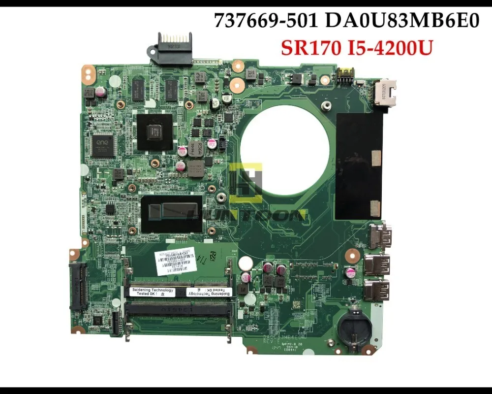 Материнская плата для ноутбука HP Pavilion 15 N 737669 501 DA0U83MB6E0 SR170 DDR3L 100% высокое качество