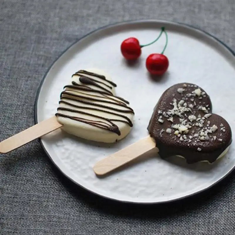 

Heart Shape Ice Cream Mold Silicone DIY Popsicle Mould Ice Pop Maker Dessert Bakeware Cake Mold Decorating Tools