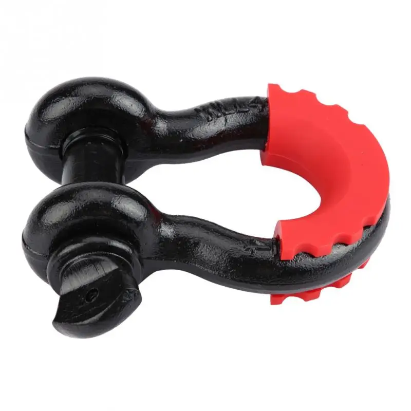 

Car 4T Latch Design D-Ring Shackle with Sheath for SUV Black Stainless Steel Plastic automobiles auto accessories 3/4 inch