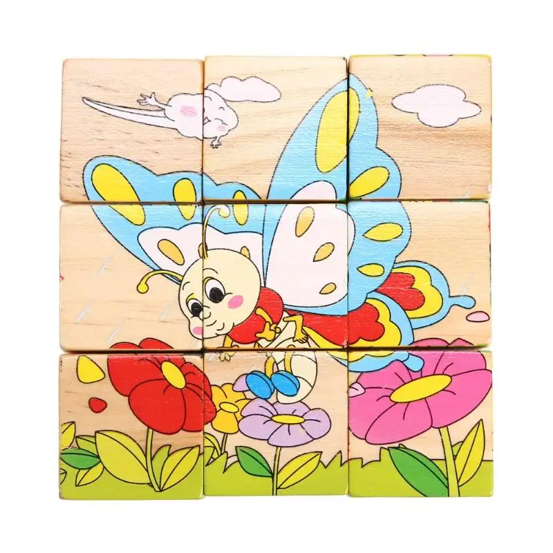 

Hot Cartoon Puzzle Jigsaw Wooden Animals Toys For Children Baby Montessori Educational Learning Toy Christmas Gift