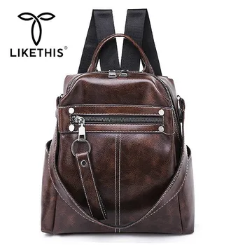

LIKETHIS Fashion Women Backpack Personality Wild Feminine Backpacks Waterproof Shoulder Bag Schoolbags Travel 2019 High Quality