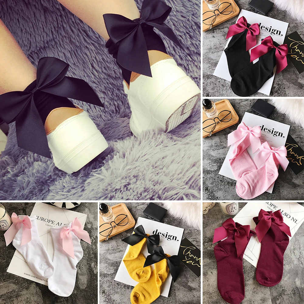 

1Pairs/Set Glitter Bow Knot Mesh Fishnet Net Socks Low Cut Ankle Socks Hosiery for Fashion Girls