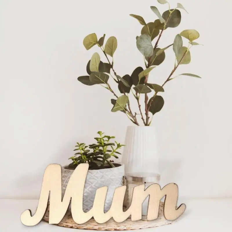 5 шт. табличка с надписью Mum деревянная доска Праздничный Орнамент на день матери