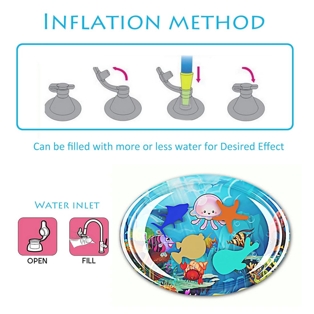 2019 Summer Creative Dual Use Kids Toy Inflatable Pad Water Cushion Patted Play Mat For Infant - K