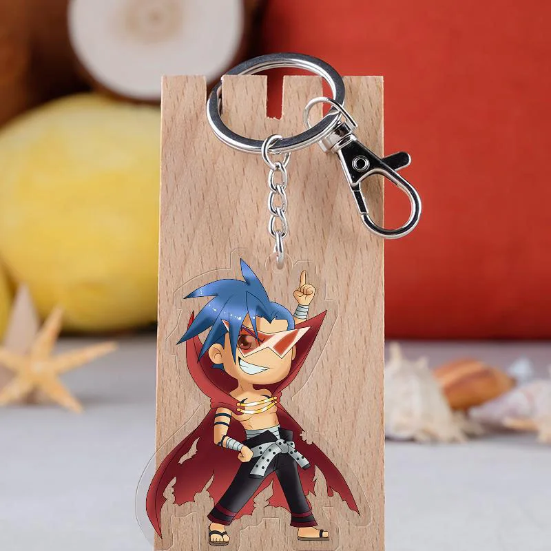 

Anime Tengen Toppa Gurren LagannCosplay Keychain Cartoon Figure Acrylic Car Key Holder Chain Pendants Keyrings Jewelry