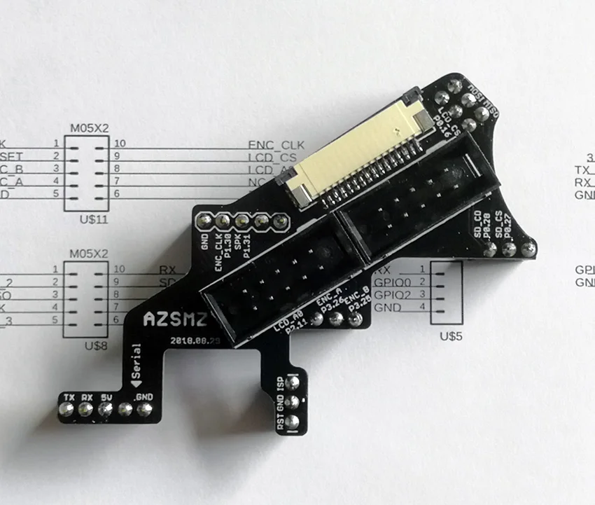 Умный адаптер для smoothhieboard (подключение к AZSMZ 12864 OLED Wifi ESP3D) с открытым исходным
