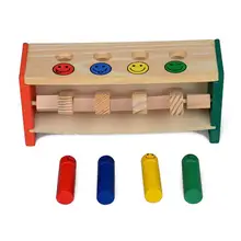 Деревянный раннее образование долговечный подарок прозрение удар трапециевидная игра для детей Забавный ворс водитель Упражнение рука-глаз Координационная игрушка