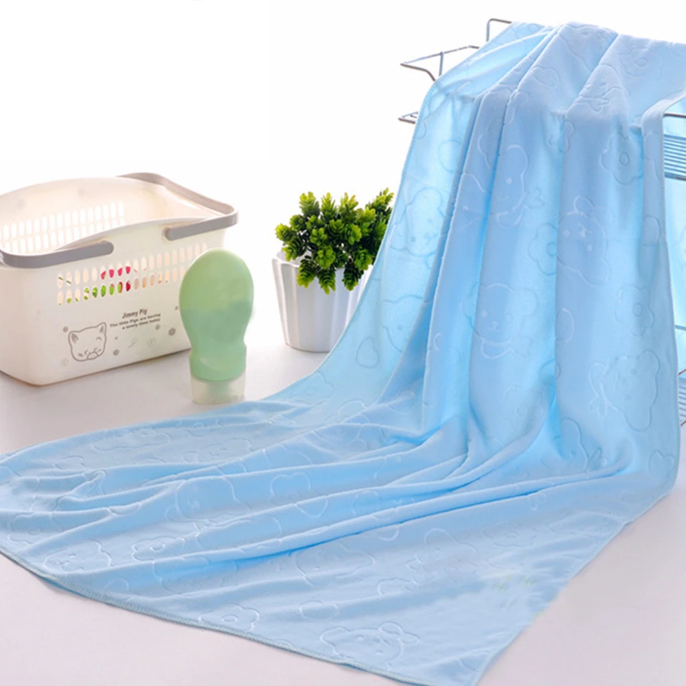 

Ragdoll50 Quick Dry Bath Towel, 70x140cm Extra Absorbent Bear Cartoon Large Towel Microfiber Beach Sport Sheet #0306