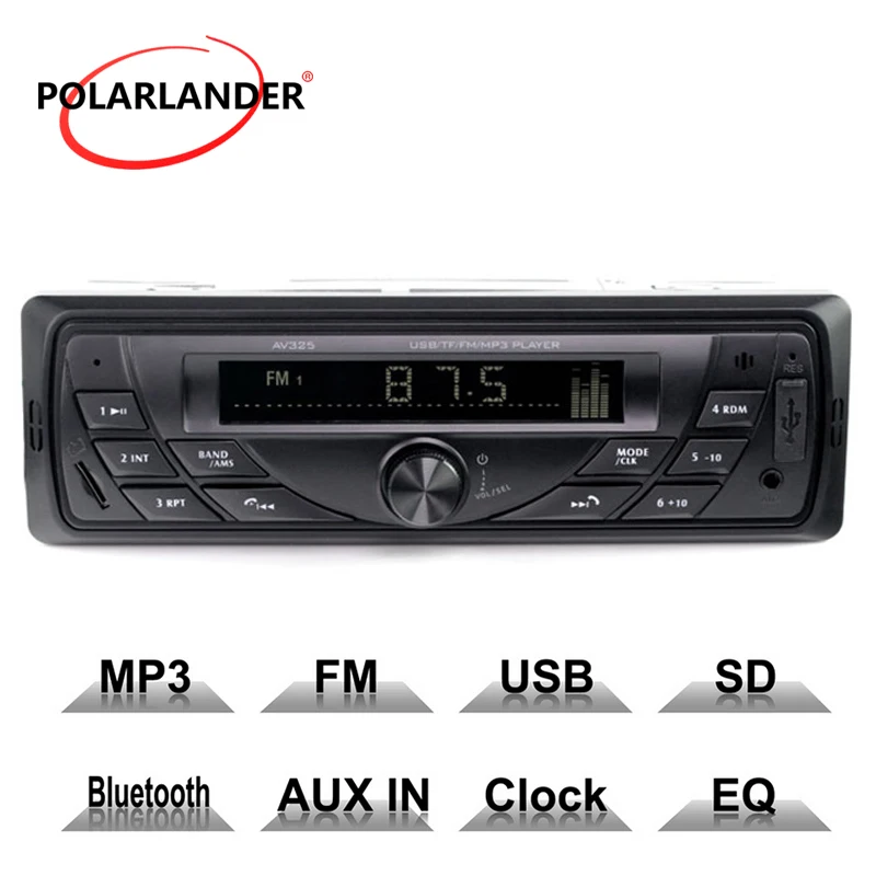 Авто Bluetooth музыка и функции вызова AUX аудио интерфейс MP3 плеер стерео 1 din