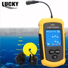 Original LUCKY Fish Finder Sonar for Fishing Sonar Echo Sounder Sensor LCD 100M Depth Sounder Fishfinder