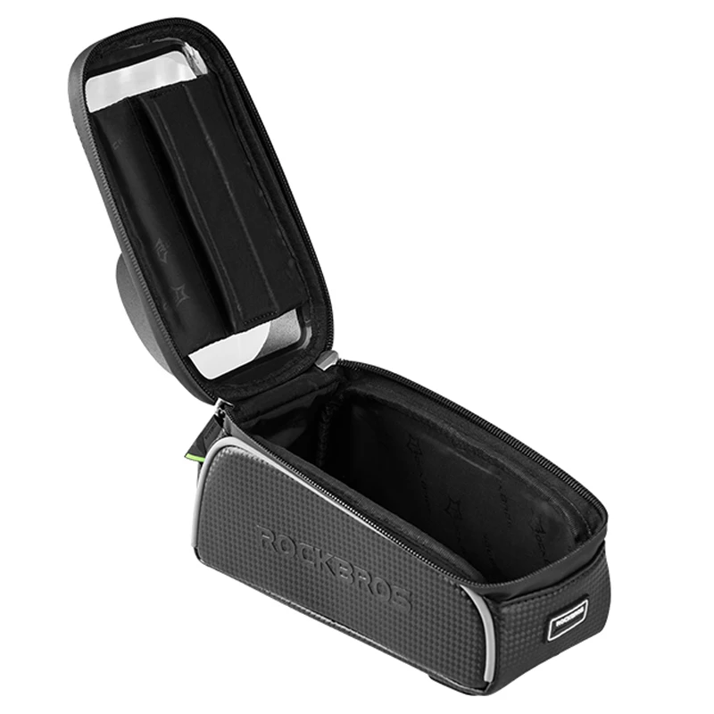 

Rockbros Mtb Road Bike Bicycle Bags Waterproof Press Screen Cycling Top Front Tube Frame Bags 6.0 Phone Case Bike Acce