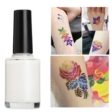 15 мл полуперманентный клей для татуировки, блестящий тату-порошок, чернила для Временной Татуировки, набор для боди-арта, принадлежности для татуировки TSLM2