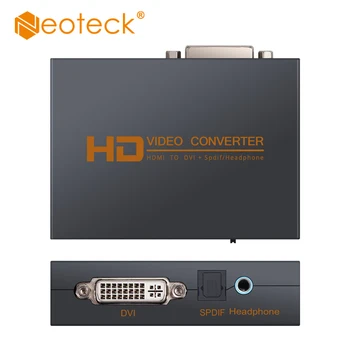 

Neoteck HDMI TO DVI Video Audio Converter Support 2.0CH 5.1CH Opitcal 3.5MM Jack Audio Output 1080P Digital to Analog Converter