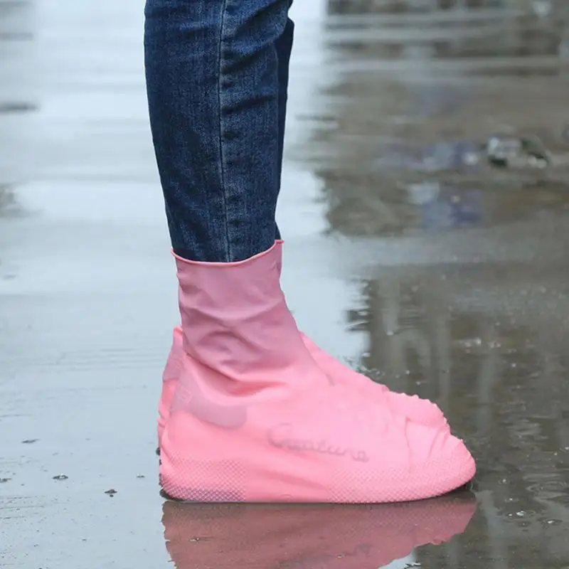 1 пара многоразовых латексных водонепроницаемых резиновых сапог для дождливой обуви, противоскользящие резиновые сапоги, обувь, аксессуары для обуви S/M/L