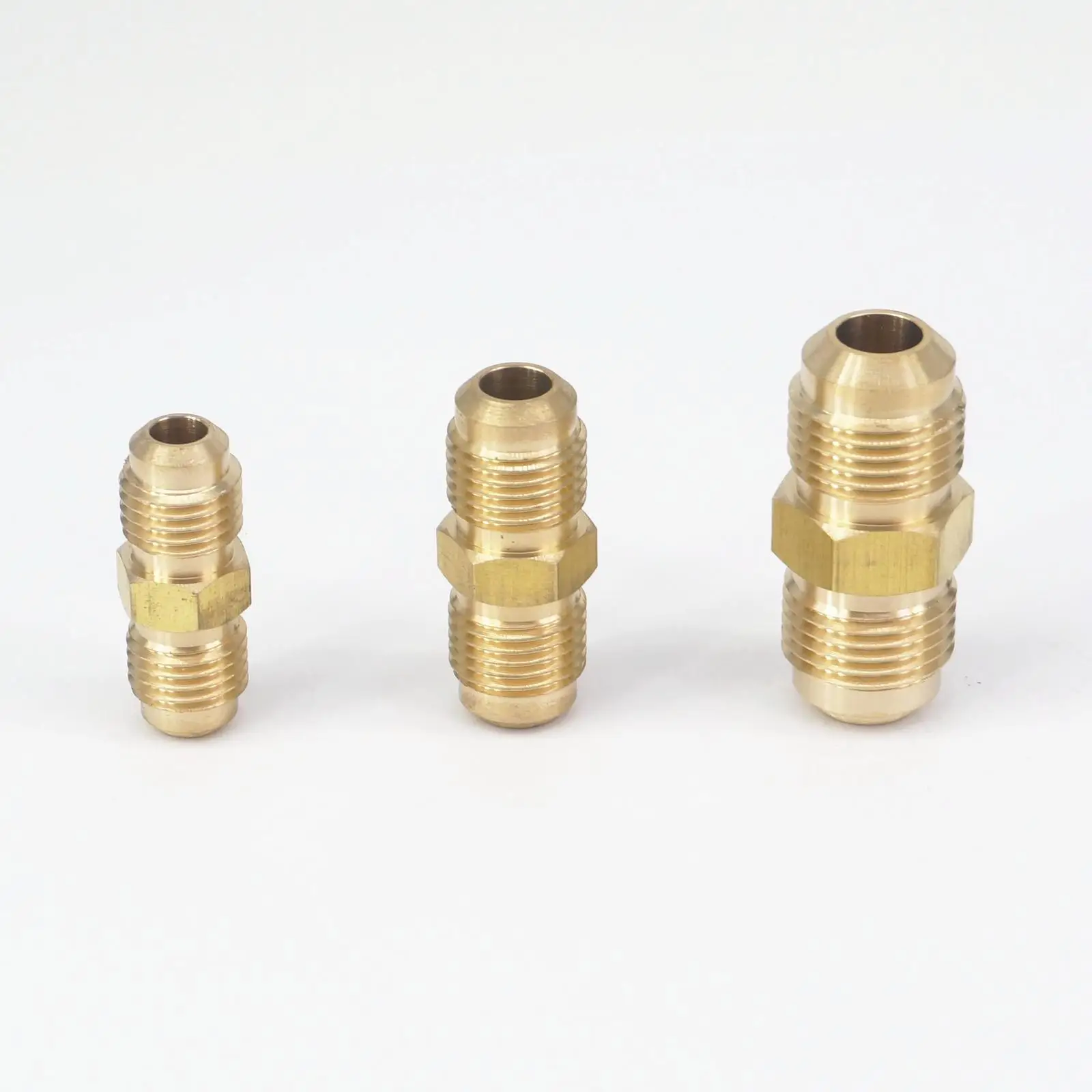 

Fit Tube OD 1/8" 3/16" 1/4" 5/16" 3/8" 1/2" 5/8" Straight UNF Thread Brass SAE 45 Degree Pipe Fitting Adapters Connectors 229PSI