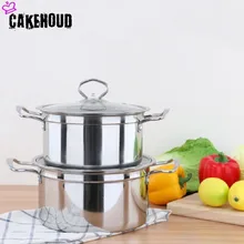 CAKEHOUD многофункциональная Толстая кастрюля из нержавеющей стали, домашний горшок для приготовления пищи, антипригарная посудомоечная машина, духовка, безопасная кухонная посуда с крышкой