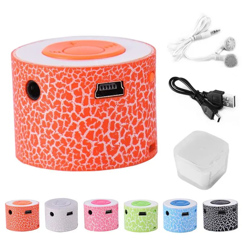 

Mini Portable Small Speaker Crack Pattern Mini Speaker Card Inserting MP3 High-definition Sound MP3 Music Player