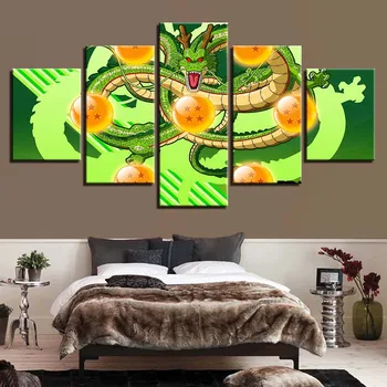

Frame Modular Pictures HD Prints Canvas Painting 5 Panels Dragon Ball Home Decoration Bedroom Wall Art Artwork Poster FP1027