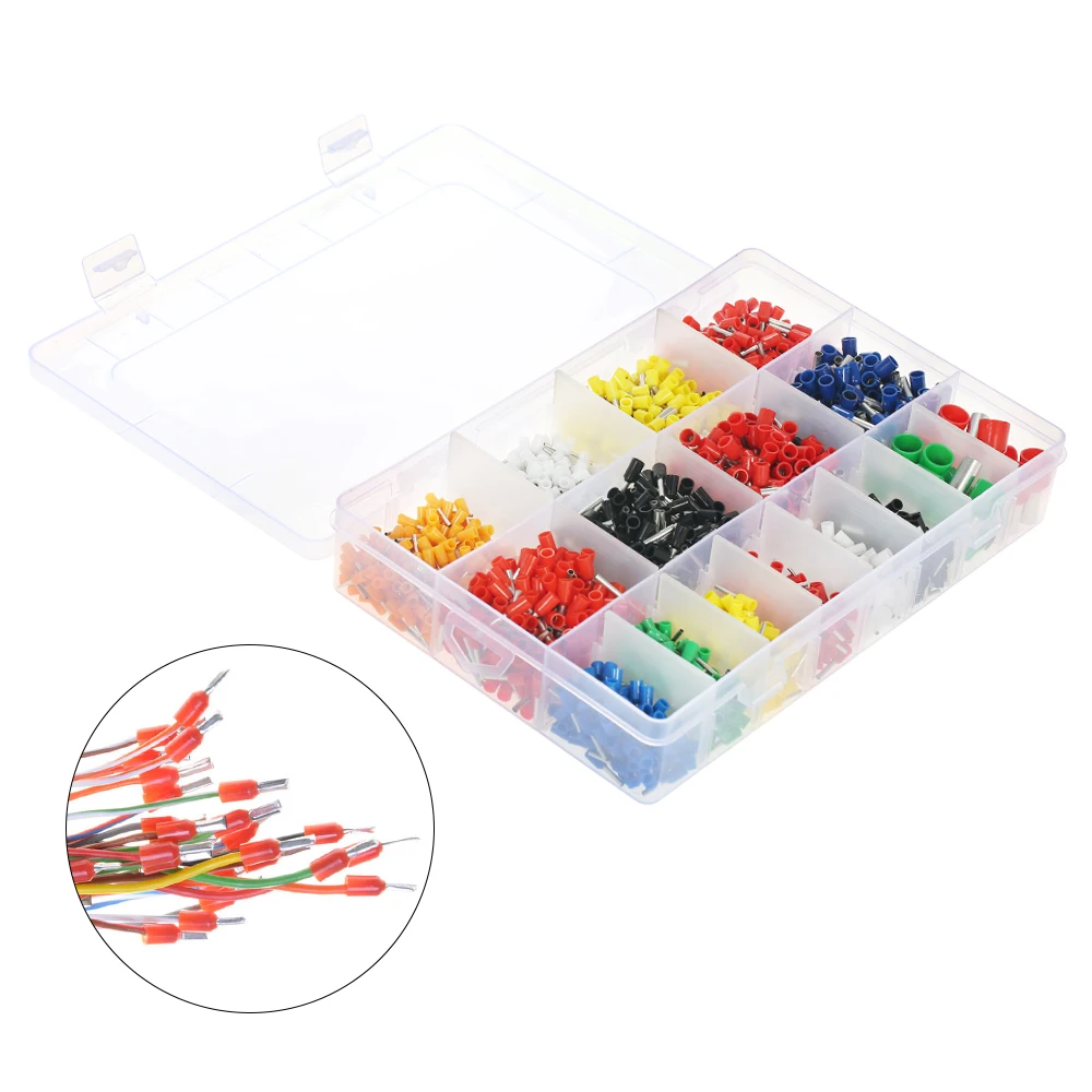 

2120PCS Wire Copper Crimp Connector Insulated Cord Pin End Terminals AWG22-5 Electrical Wire Connector