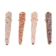 Шт. 8 шт. крокодил горный хрусталь Привлекательный жемчуг искусственный кристалл челка клип шпилька аксессуары для волос Утконос булавки