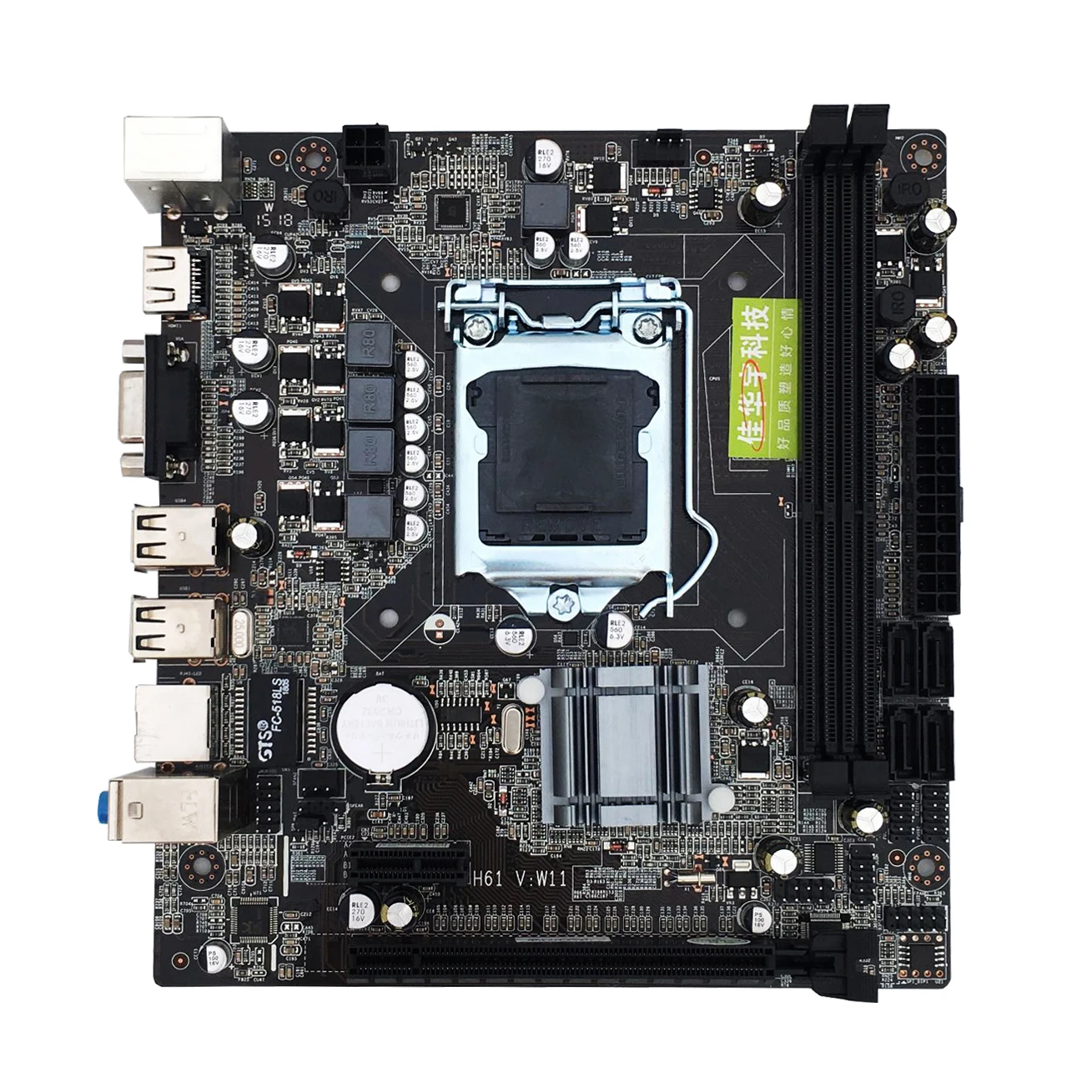 

Jia Huayu Professional H61 Desktop Computer Mainboard Motherboard LGA 1155 Pin CPU Interface Upgrade USB2.0 DDR3 1600/1333/106