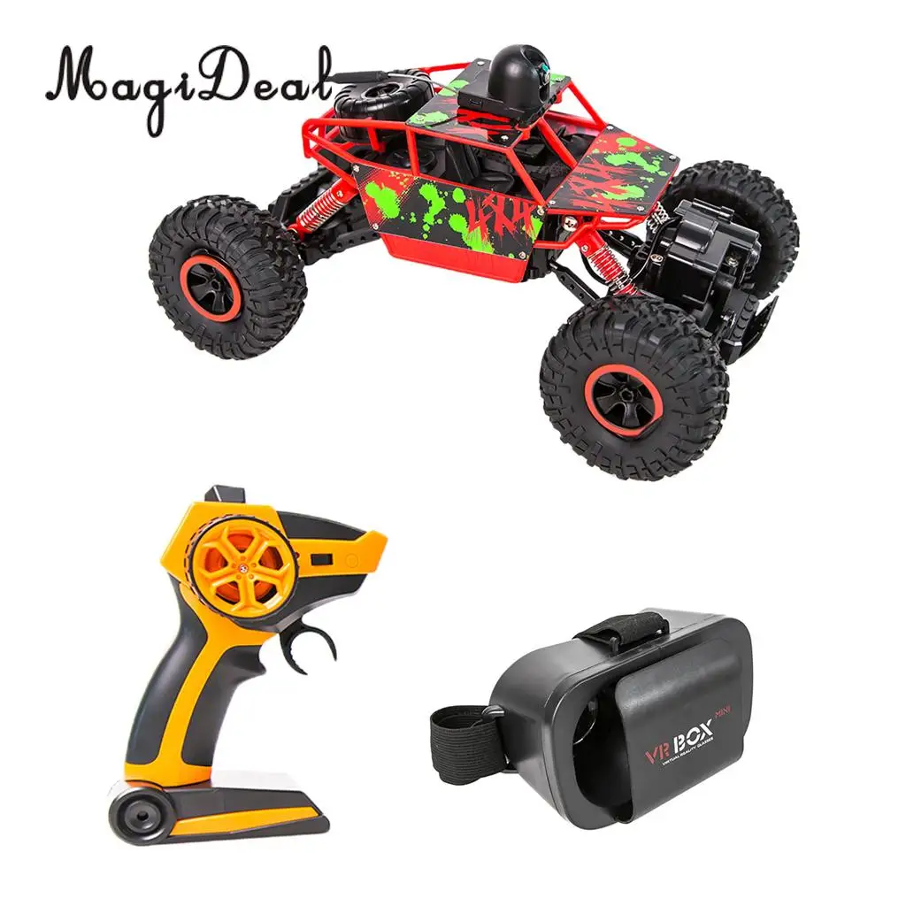 

RC Car 4WD 1/18 Scale Rock Crawler Climber Off-Road Monster Truck with Wi-Fi Camera for Kids and Adults
