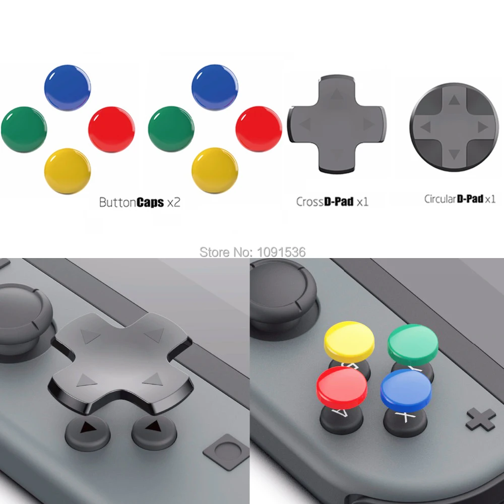 

Skull & Co. D-Pad Button Cap Set ThumbStick Grip for Nintend Switch Joy-Con Controller Joystick Cover