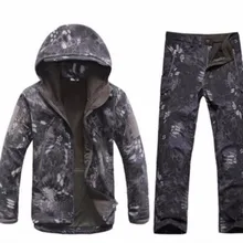 Открытый Водонепроницаемый Тактический Кемпинг Рыбалка Туризм спортивные зимние костюмы Горячие мужские Военная флисовая охотничья куртка брюки наборы