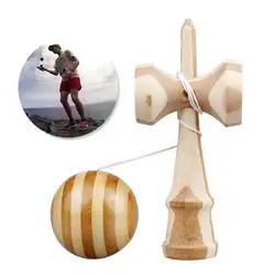 Классический Стильный бамбук Спорт мяч для детей деревянный для взрослых умелые бросать и Поймать игры на открытом воздухе Акробатический
